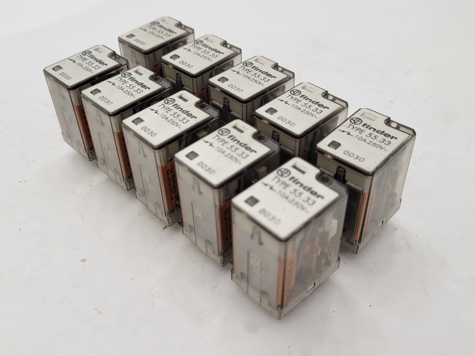 10Pc Finder 55.33 General Purpose Relay Plug-in Mount 10A 250VAC 3PDT Coil 24V