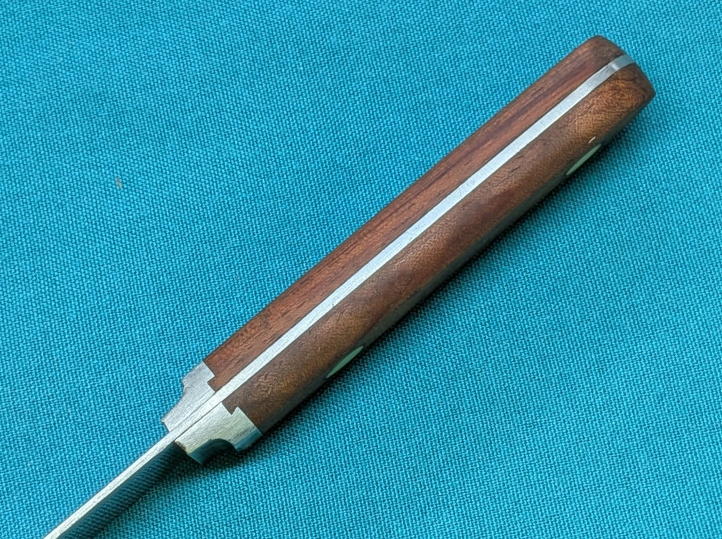 Vintage KERR MFG. Co. Dental Plaster Spatula? Stainless Steel w/ Hardwood Scales