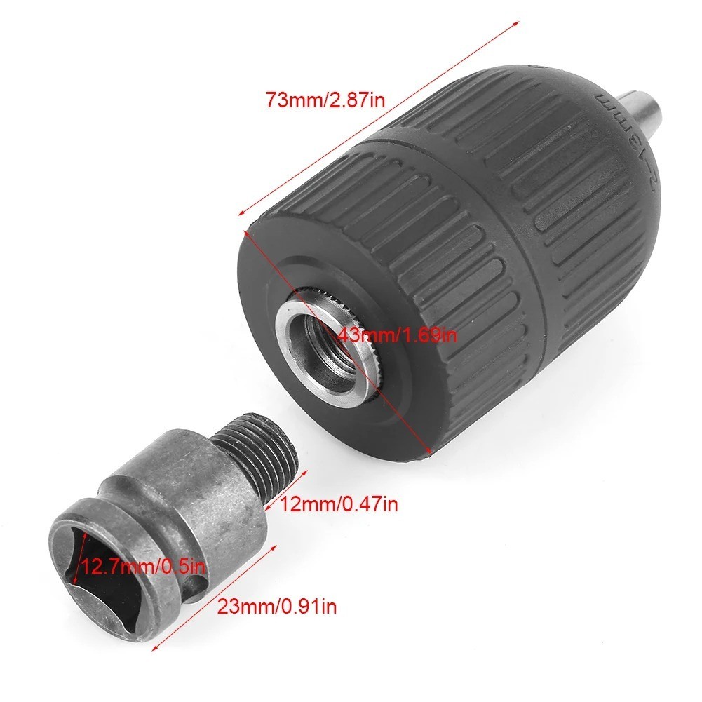 Keyless Drill Chuck 1/2″ 2-13mm 1/2-20UNF Hammer drill Power Tools 630604
