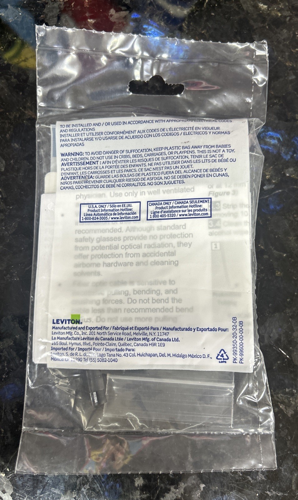 Leviton 49991-SLC FastCam LC Pre-Polished LC SM Adapter Connection