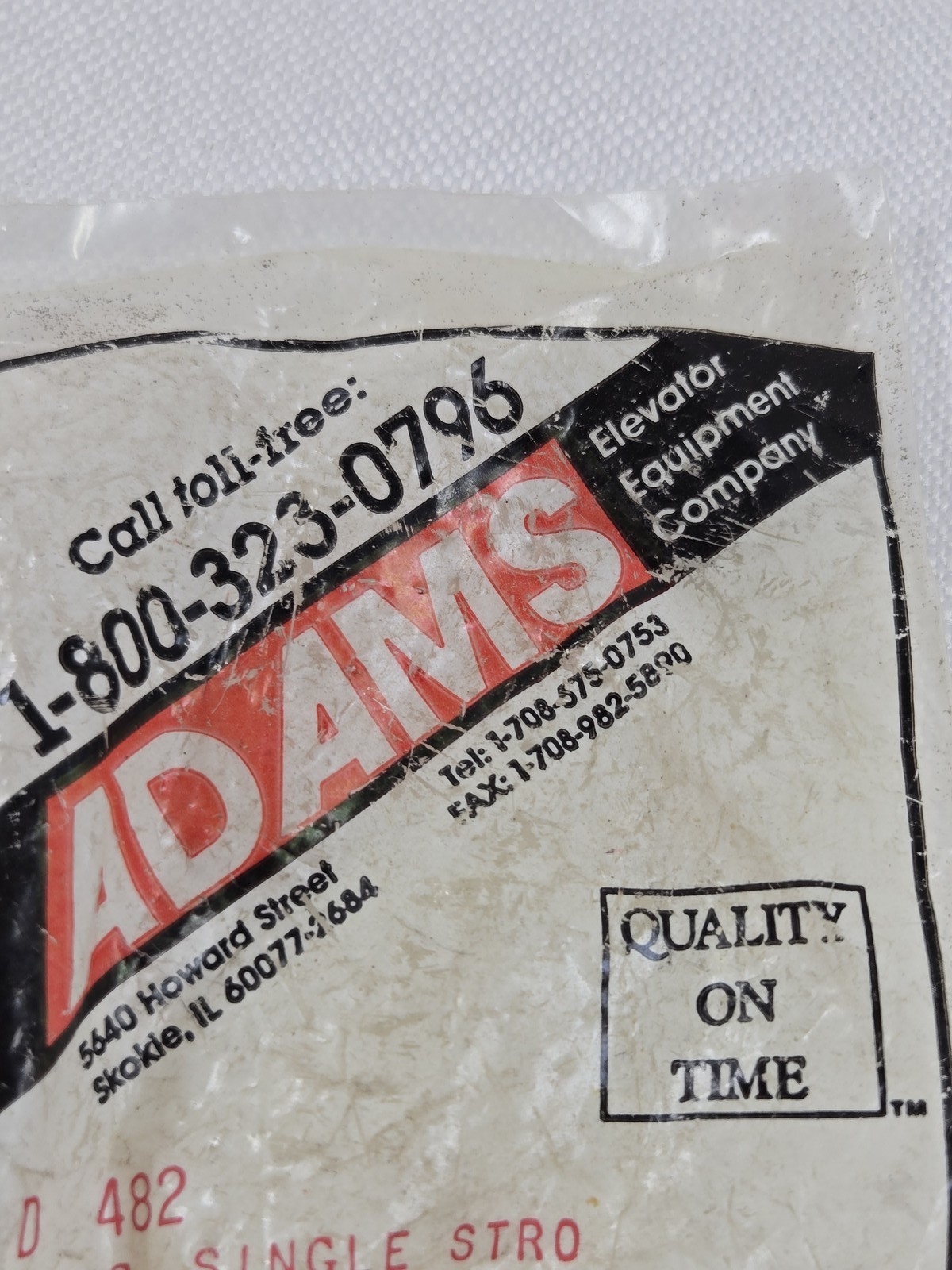 Adams D482 Elevator Equipment Single Stroke Gong Bell Alarm Speaker