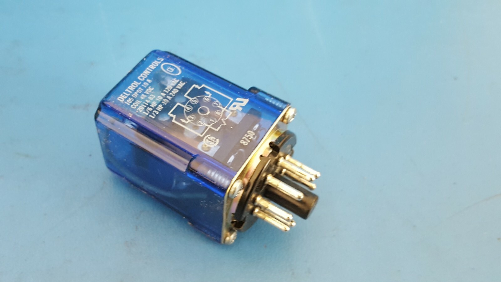 General Purpose Relay 48VDC 1.85KOhm 10A DPDT 20183 DELTROL (34.93×34.93×50.8)mm