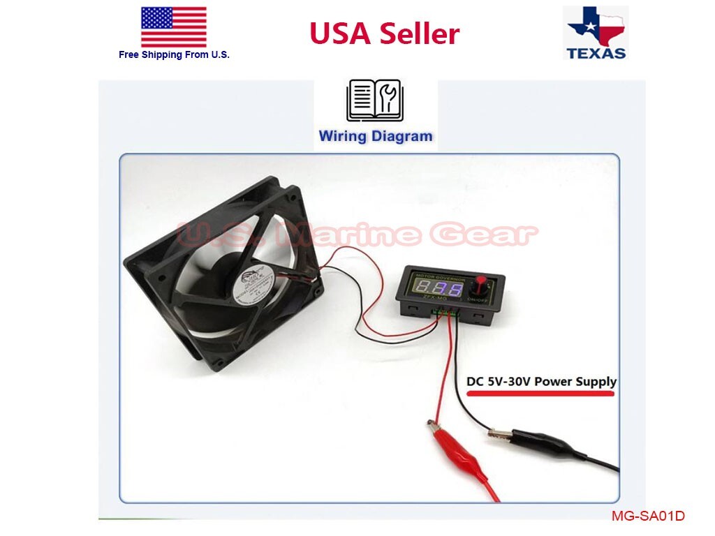 5V-30V Voltage Regulator DC Motor Speed Controller PWM Frequency Duty Cycle LED