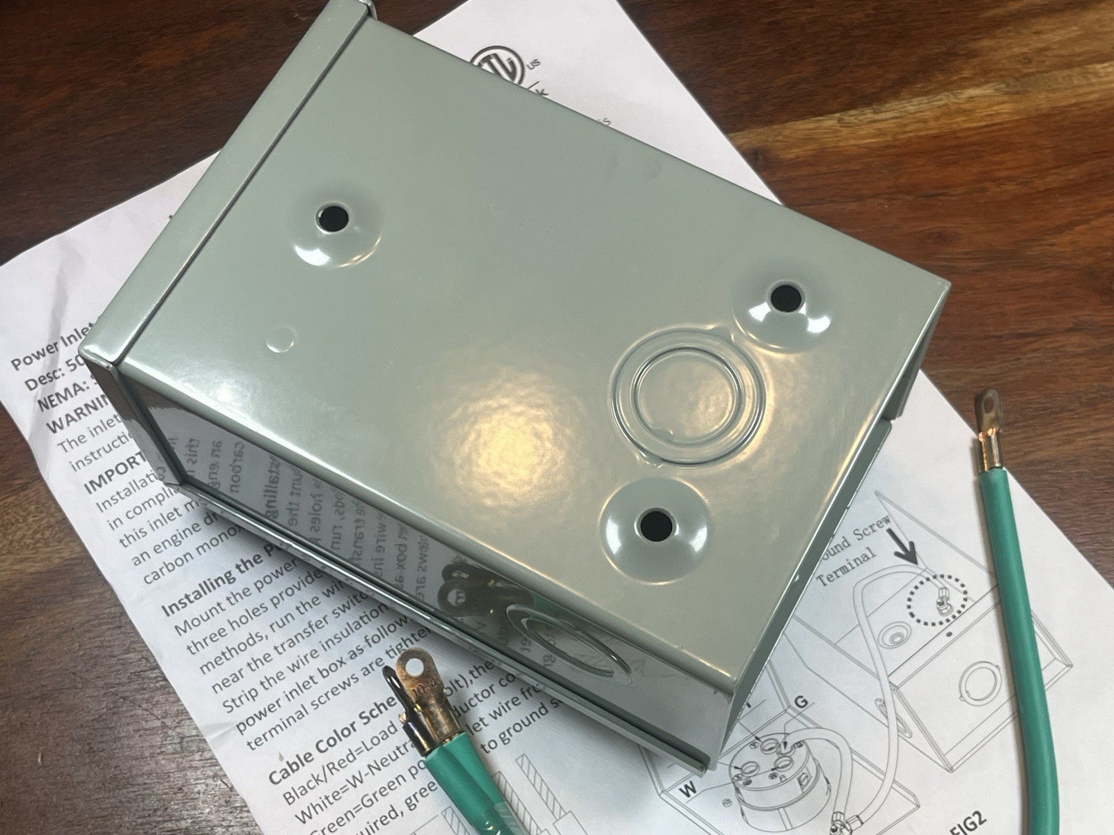 50 Amp Generator Power Inlet Box| NEMA 3R Power Inlet Box|125/250 Volt, 12500…