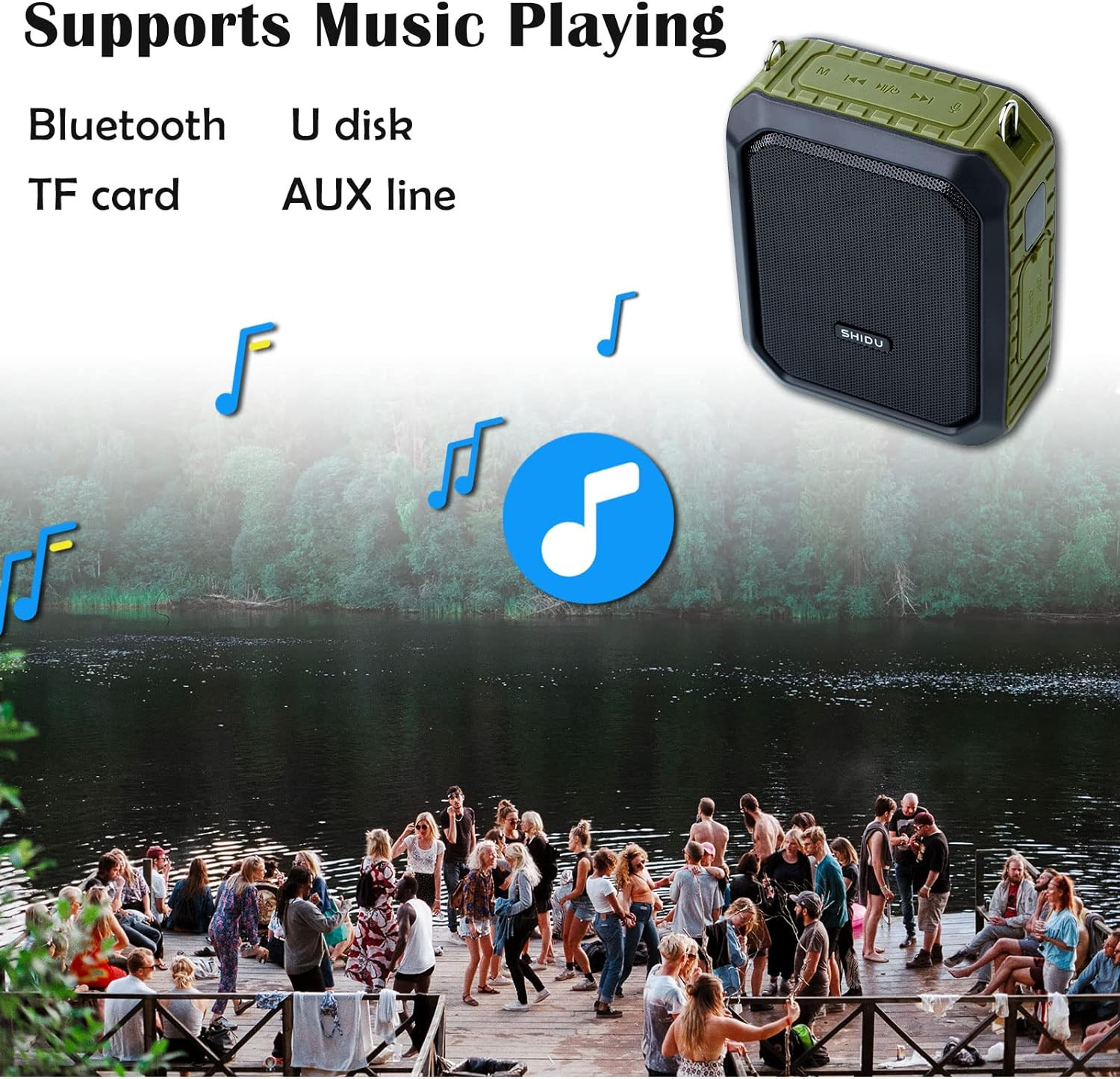 Voice Amplifier with Wireless Headset Mic – 18W 4400Mah Rechargeable Mini Pa Sys