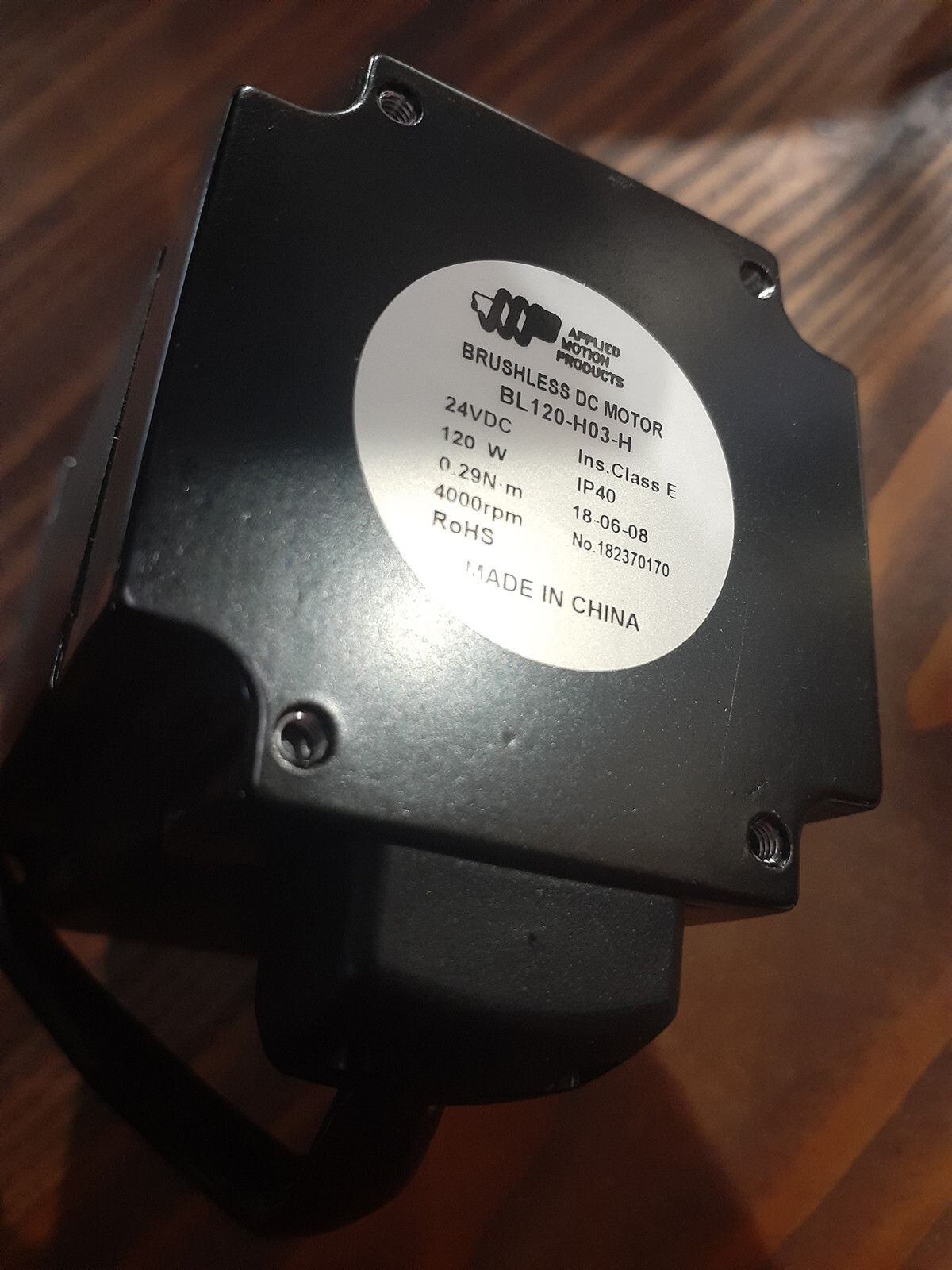 Brushless DC Motor 120w – 24v – 4000rpm – Applied Motion
