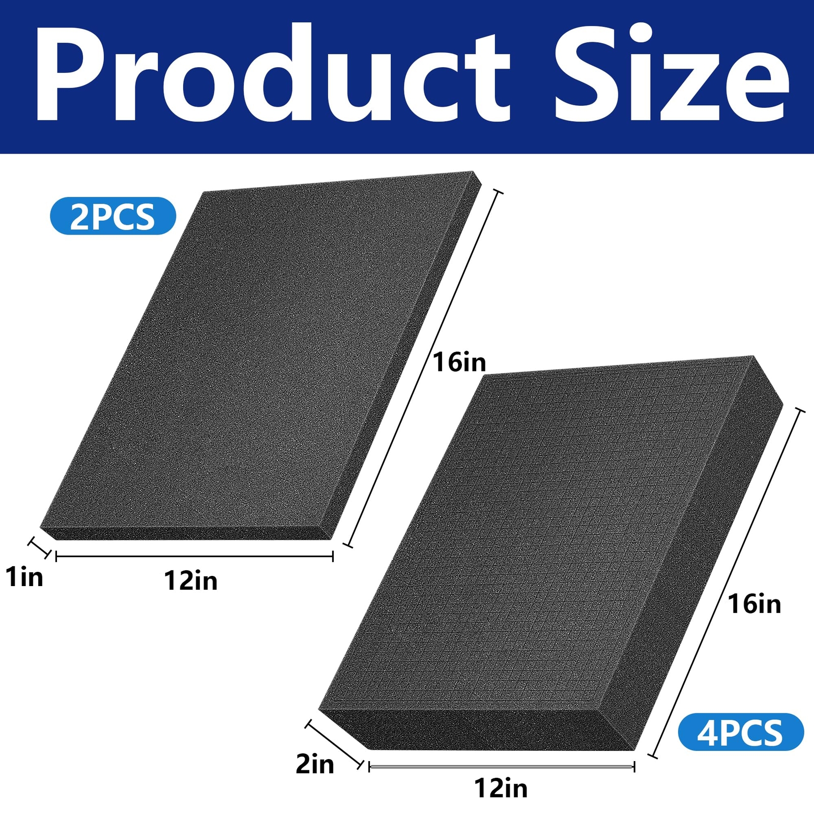 Pick and Pluck Foam Inserts 6-Piece 2 Sizes for Toolbox Game Box Storage