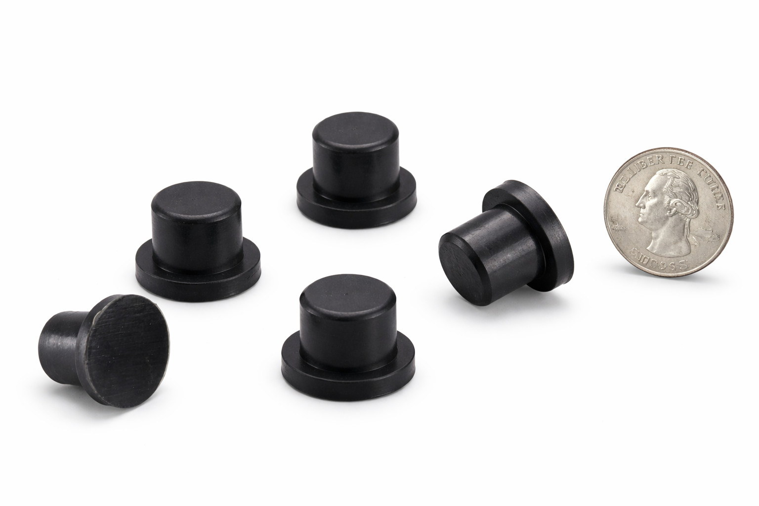 Silicone Rubber Stopper Plug Push In Compression Stem 12 Sizes 15 per Package