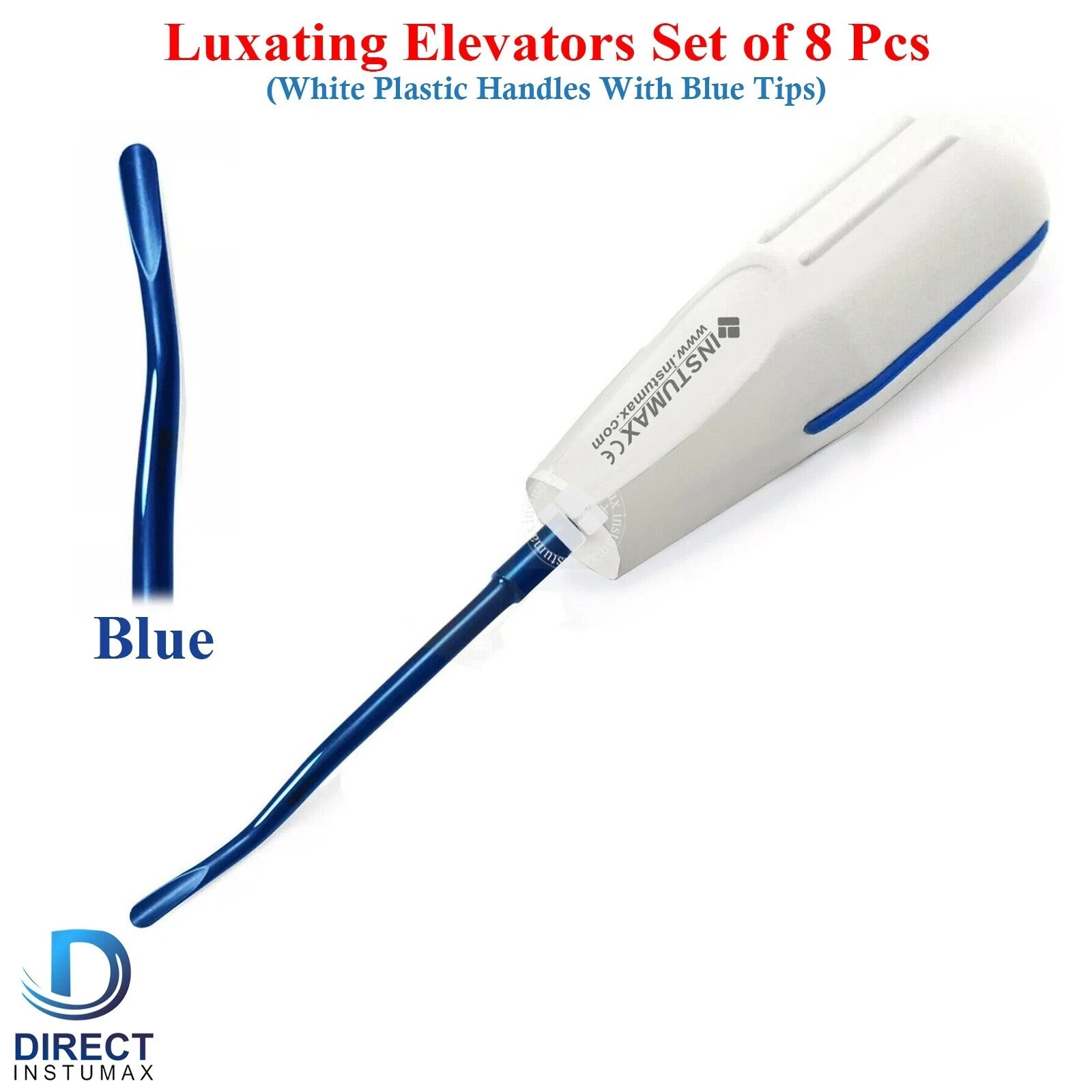 8 Pcs Dental Luxating Elevators Root Elevators Luxation Oral Surgery Extraction