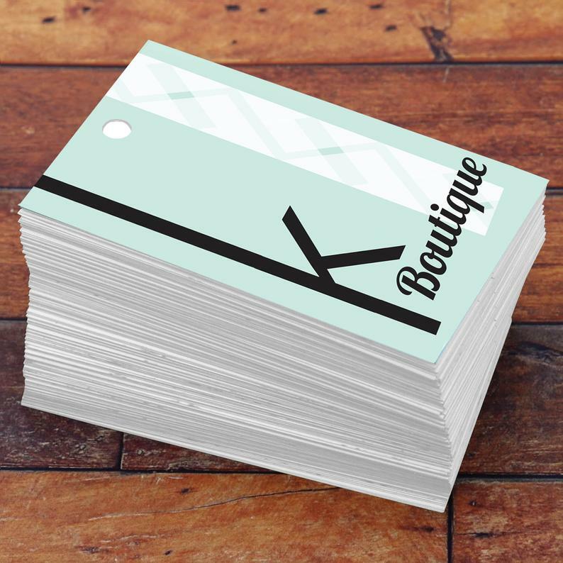 2″ x 3.5″ Custom Printed Clothing Tags ~ Hang Tags ~ Custom Tags ~ Business tag