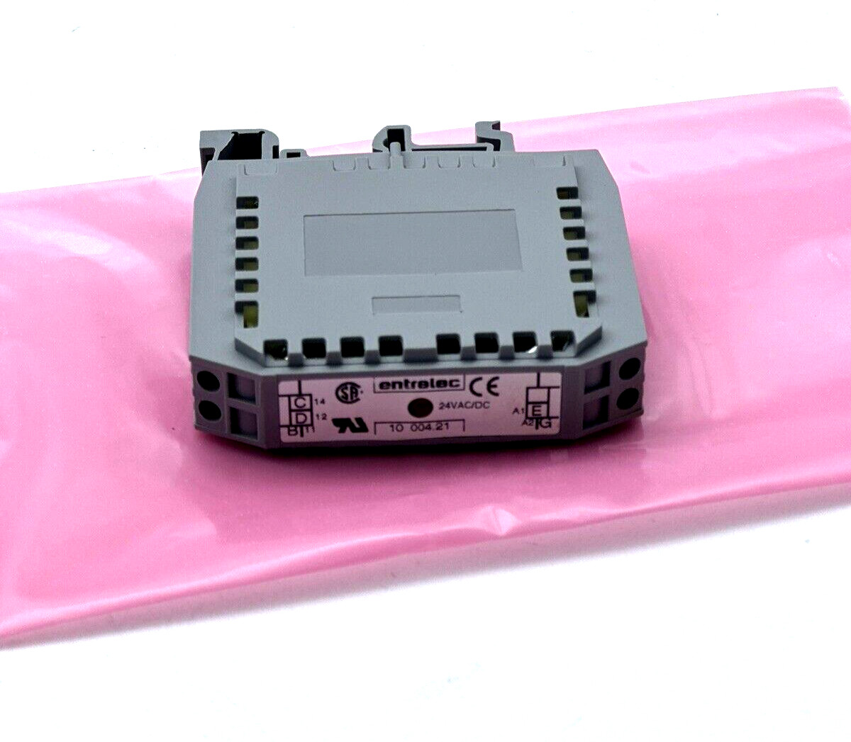 Entrelec 10 004.21 Relay Interface Module 24VAC-DC – Din Rail Mount *NOB*
