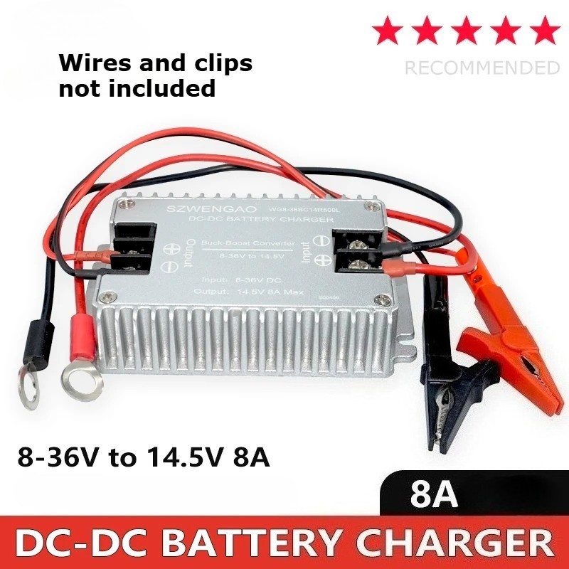 8A DC-DC Buck-Boost Converter 8V-36V to 14.5V Stabilizer Boat RV Marine Battery