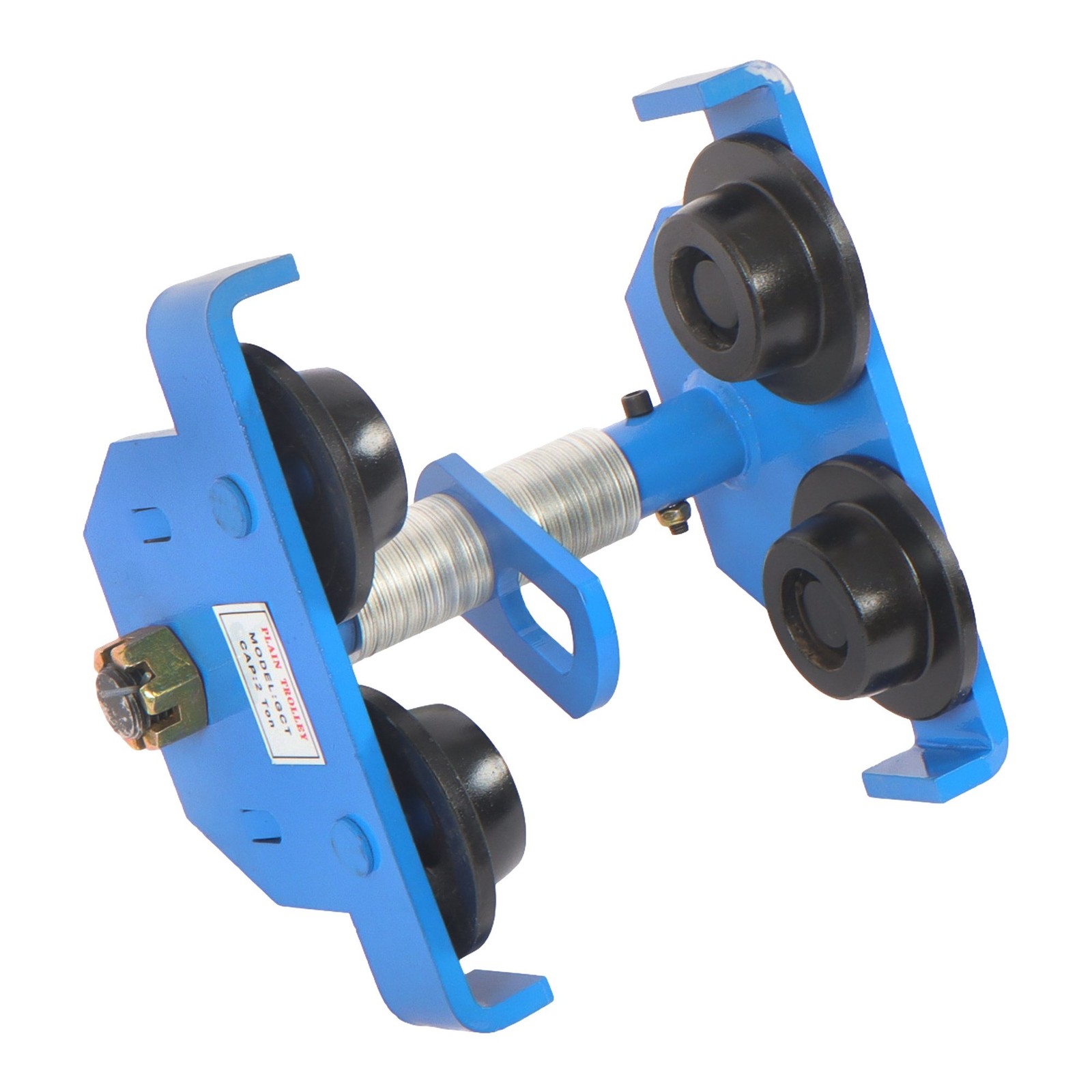 4400 LBS/2 Ton Dual Wheels I-Beam Hand Trolley Alloy Steel 65-180mm Adjustable