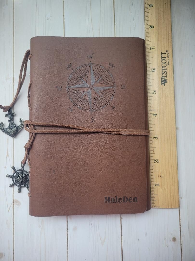 A6 Maleden Refillable Spiral Daily Notepad Classic Embossed Travel Journal Diary