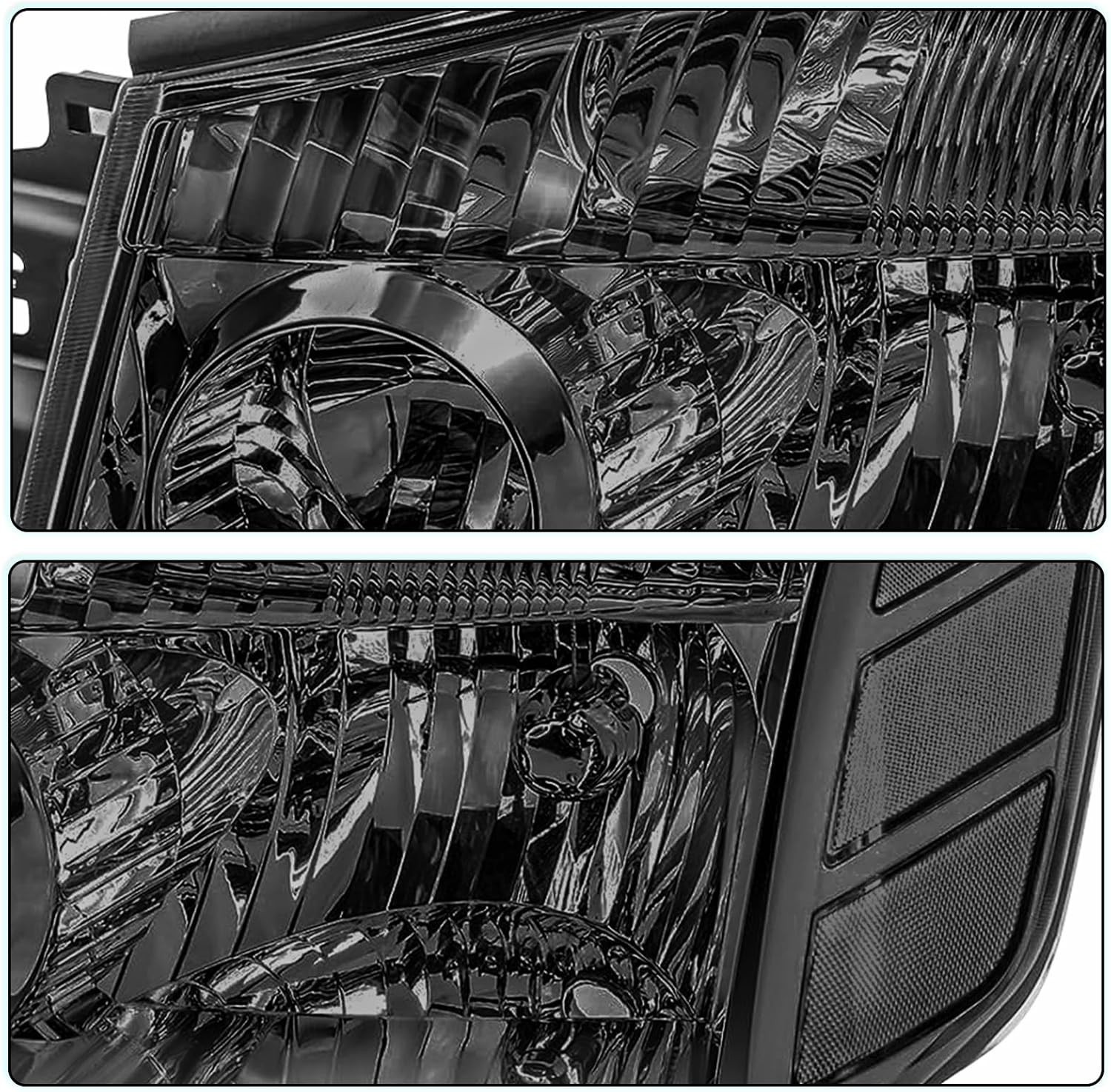 2004-2015 Titan Armada Halogen Headlight Assembly Clear Smoke Lens