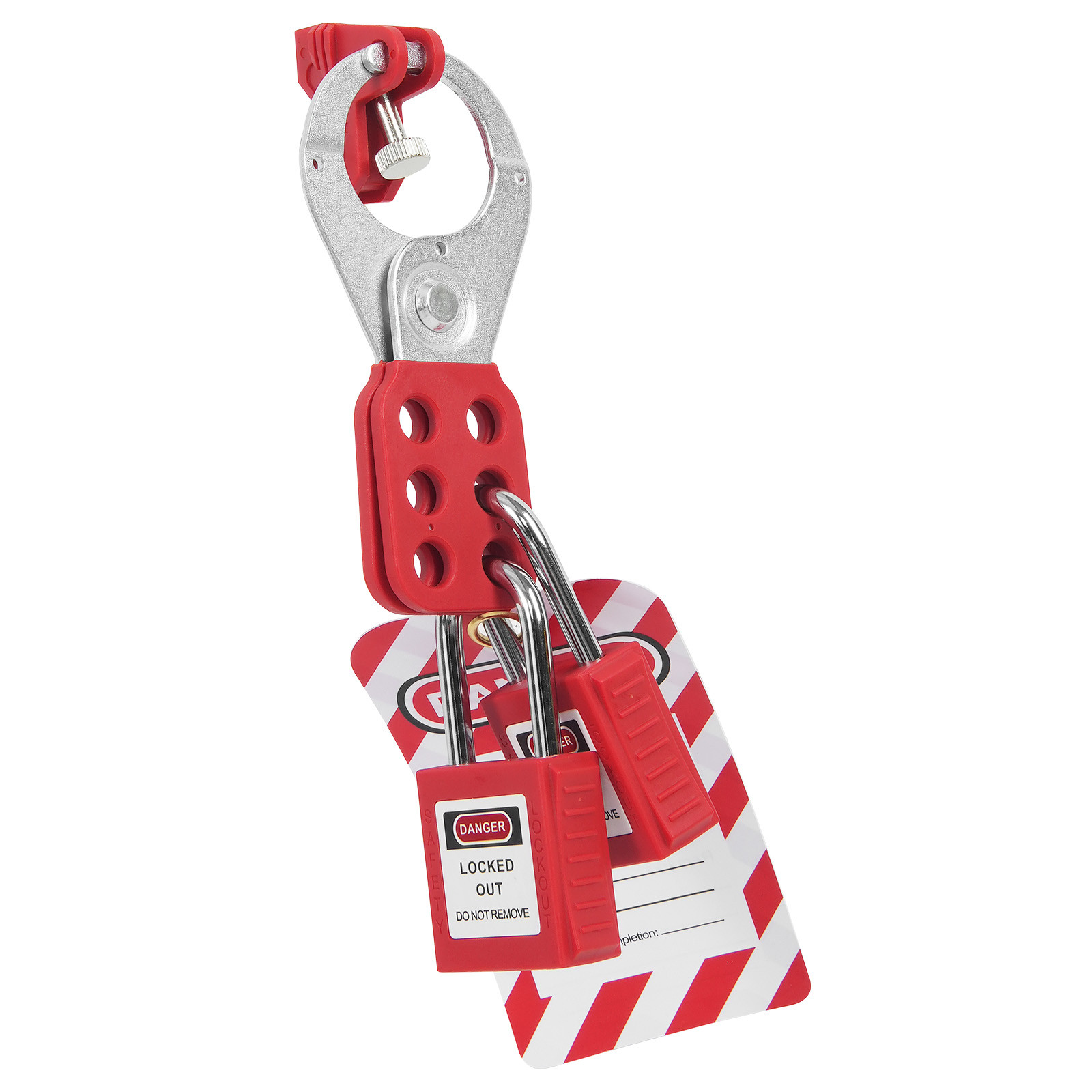 VEVOR 47 PCS Electrical Lockout Tagout Kit Safety Padlocks Hasps Tags Ties Bag