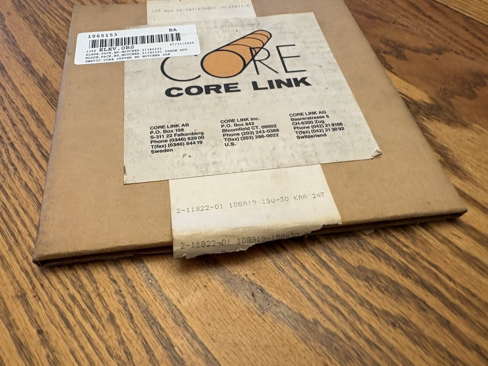 NIB CORE LINK 6″ Dia Saw Blade Type: 10BA19-150-30-KAA HM Max 11500