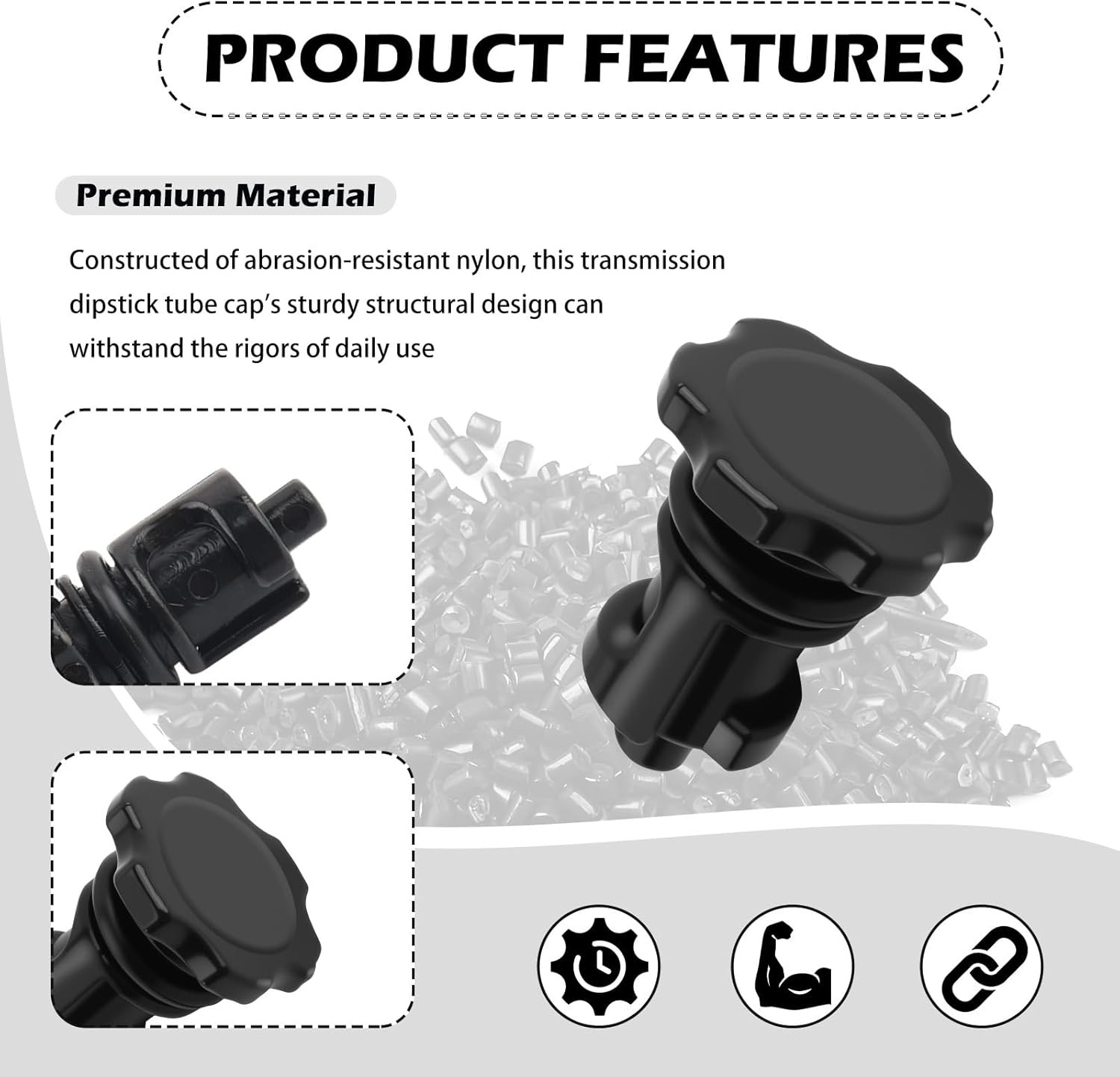 Transmission Oil Dipstick Filler Cap & Plug, OEM# 4591959AA, Durable Replacement