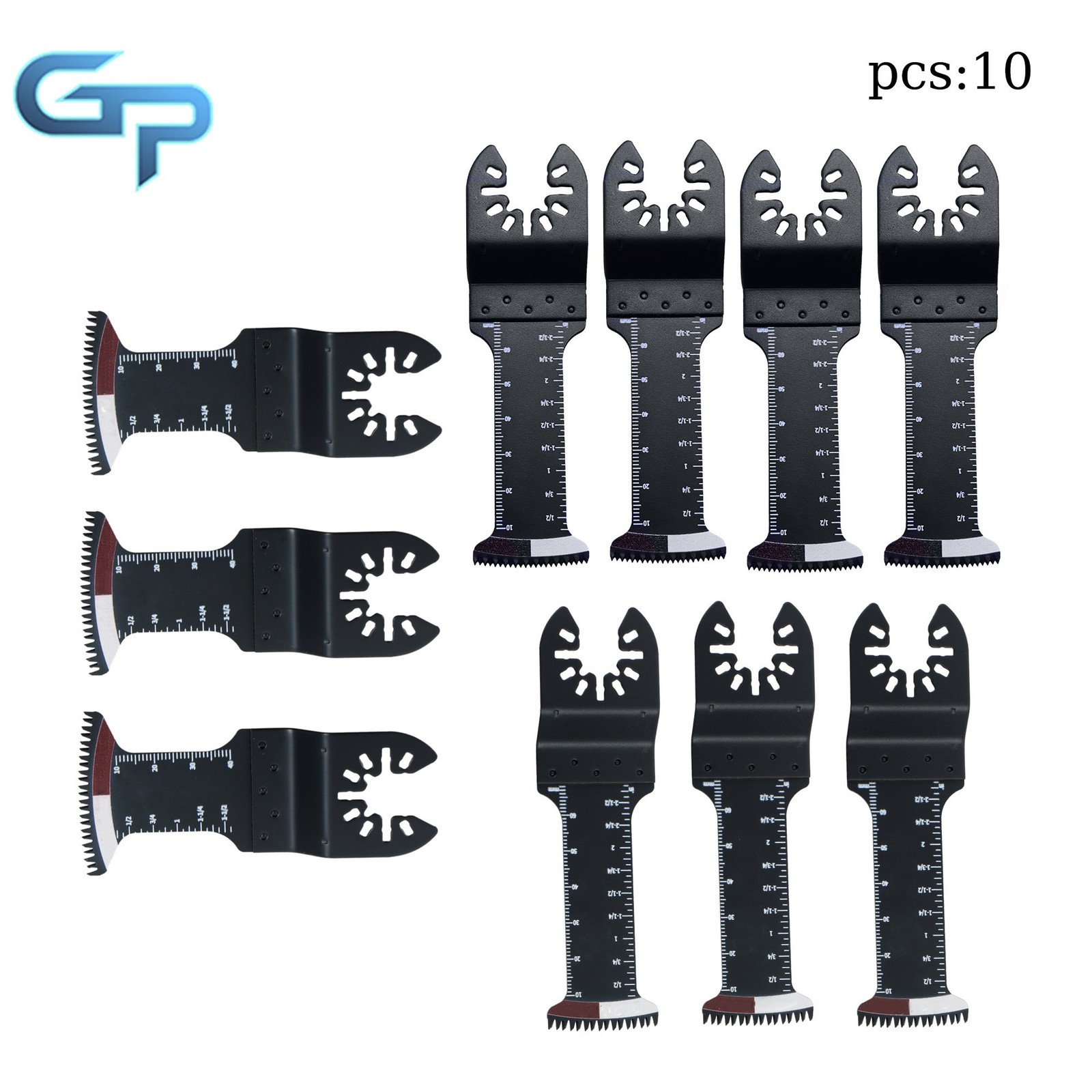 10 pieces Japanese Tooth Extended Oscillating Blades Multi Tool Blades Kit