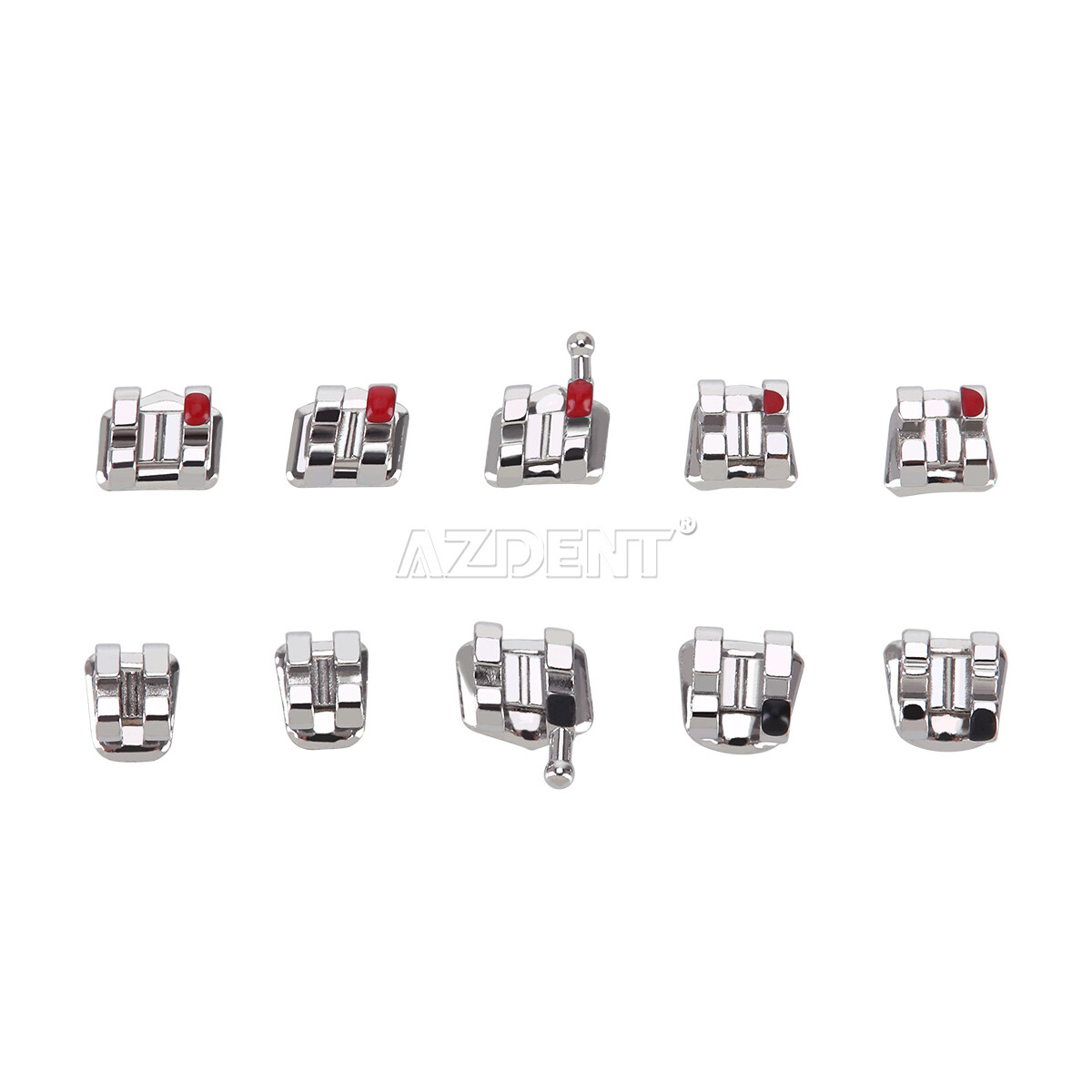 Dental Orthodontic Metal Bracket Braces Mini Standard Roth MBT 018 022 AZDENT