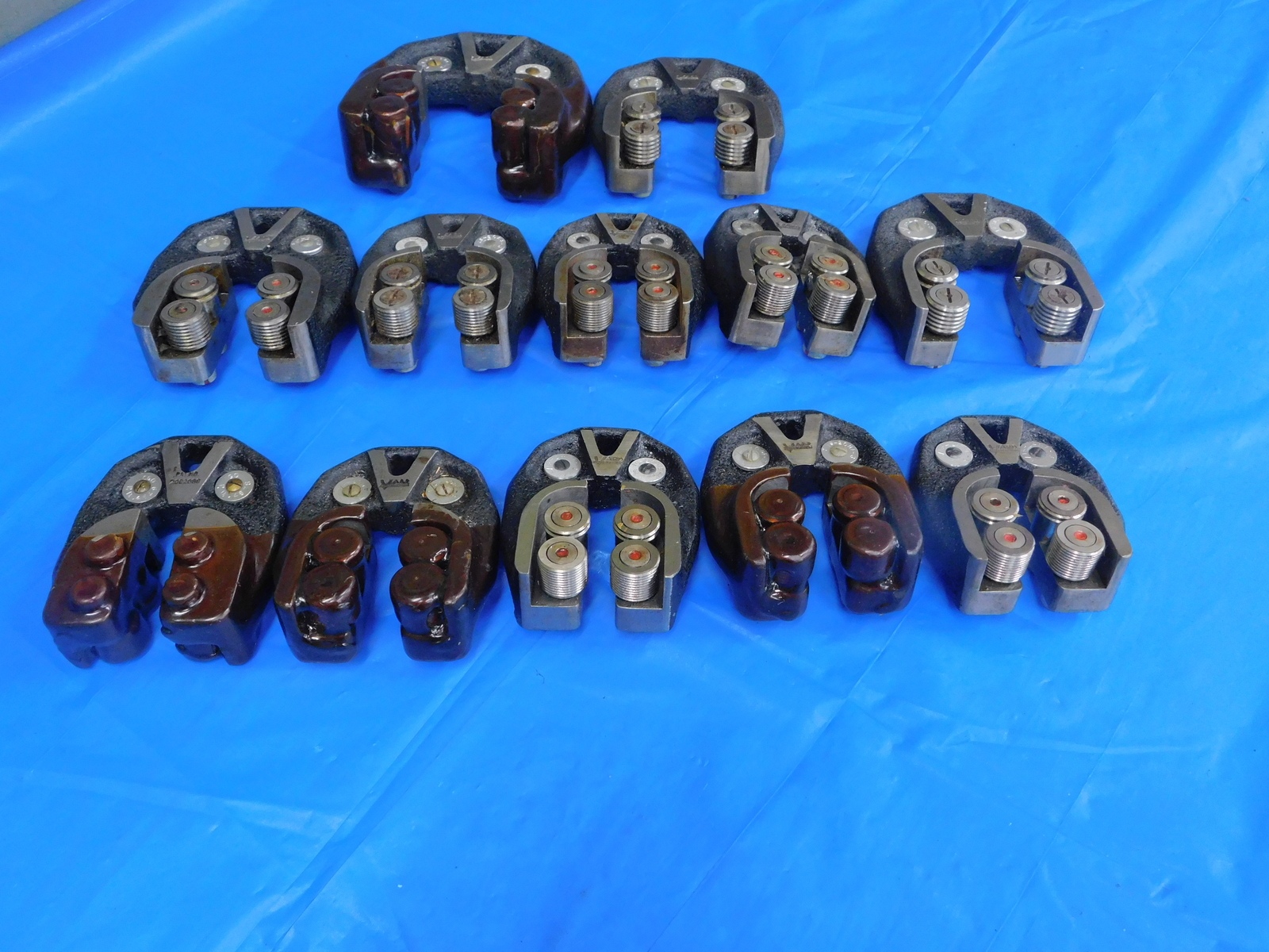 12PCS VARD SNAP THREAD GAGES 3/8-24, 5/16-24, 7/16-18, 1/2-20 NS-3 NF-3 CLASS 3