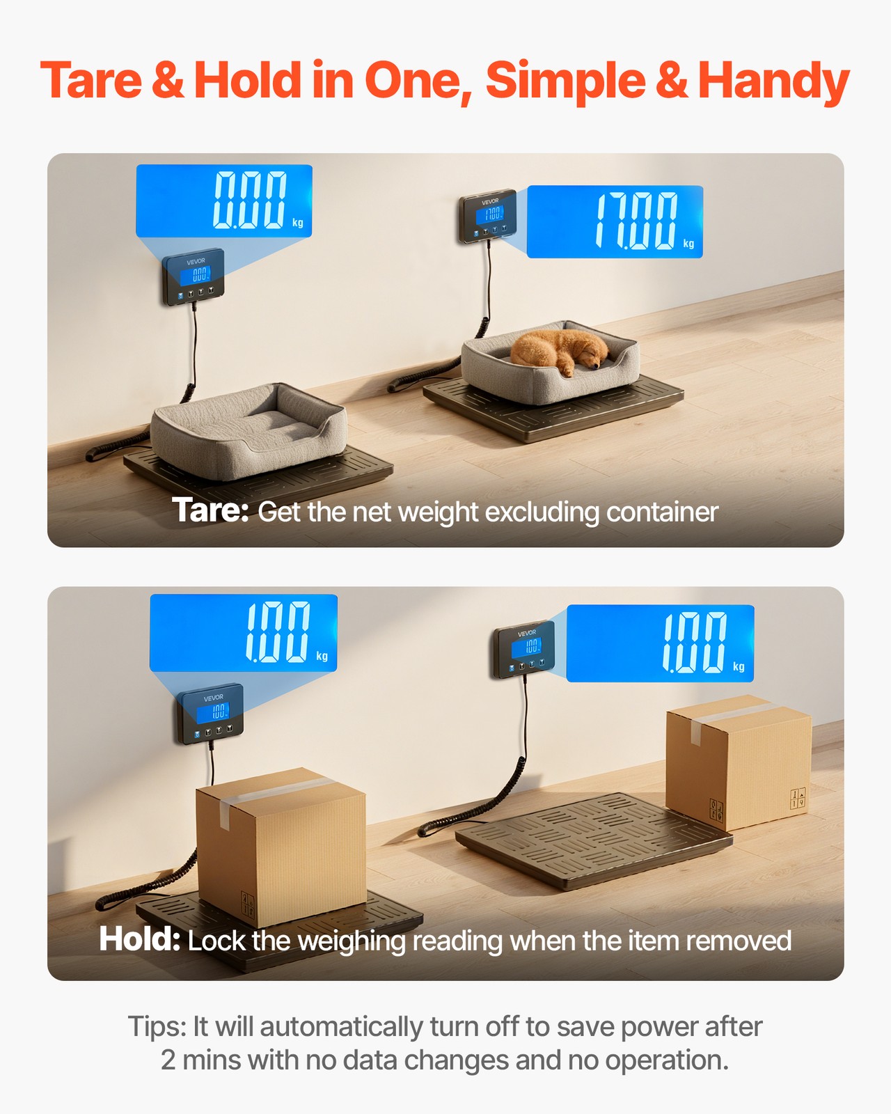 VEVOR 660 lbs Digital Postal Scale 0.7 oz/3.5 oz Dual Accuracy Shipping Scale