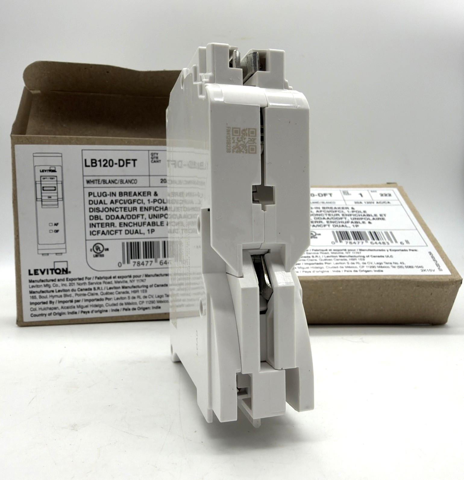 Leviton LB120-DFT 20A 1-Pole AFCI/GFCI Dual Function Circuit Breaker NEW 10X