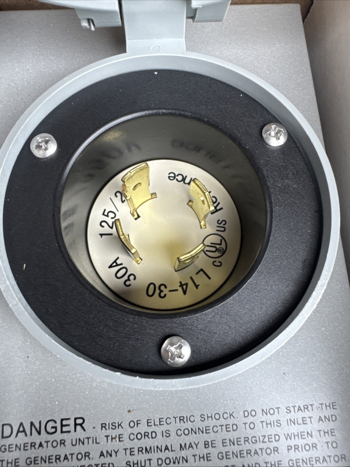 Reliance Controls PB30 30-Amp Power Inlet Box Type L14-30C
