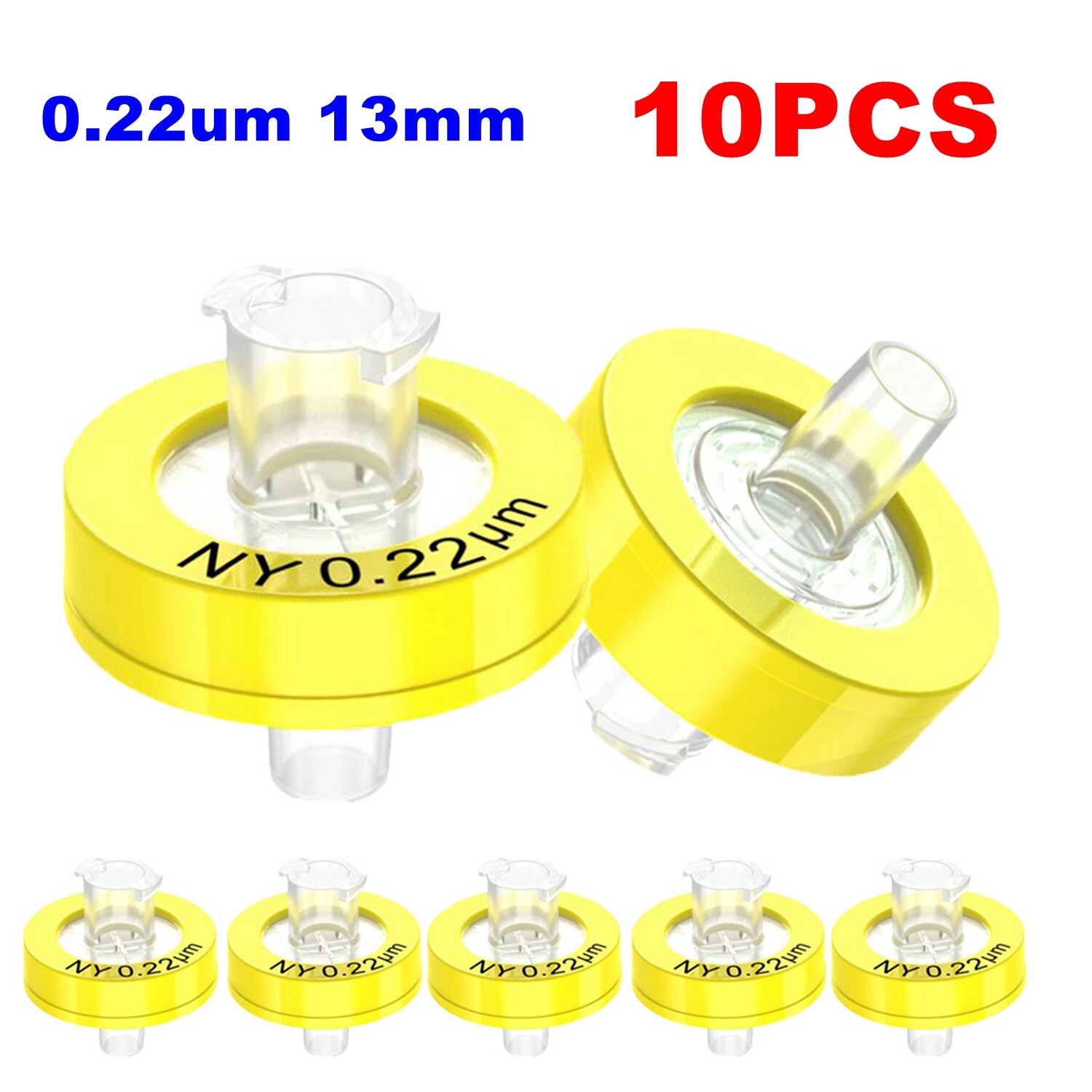 Nylon Membrane Syringe Filter 13mm 0.22μm Hydrophilic Female Luer Lock