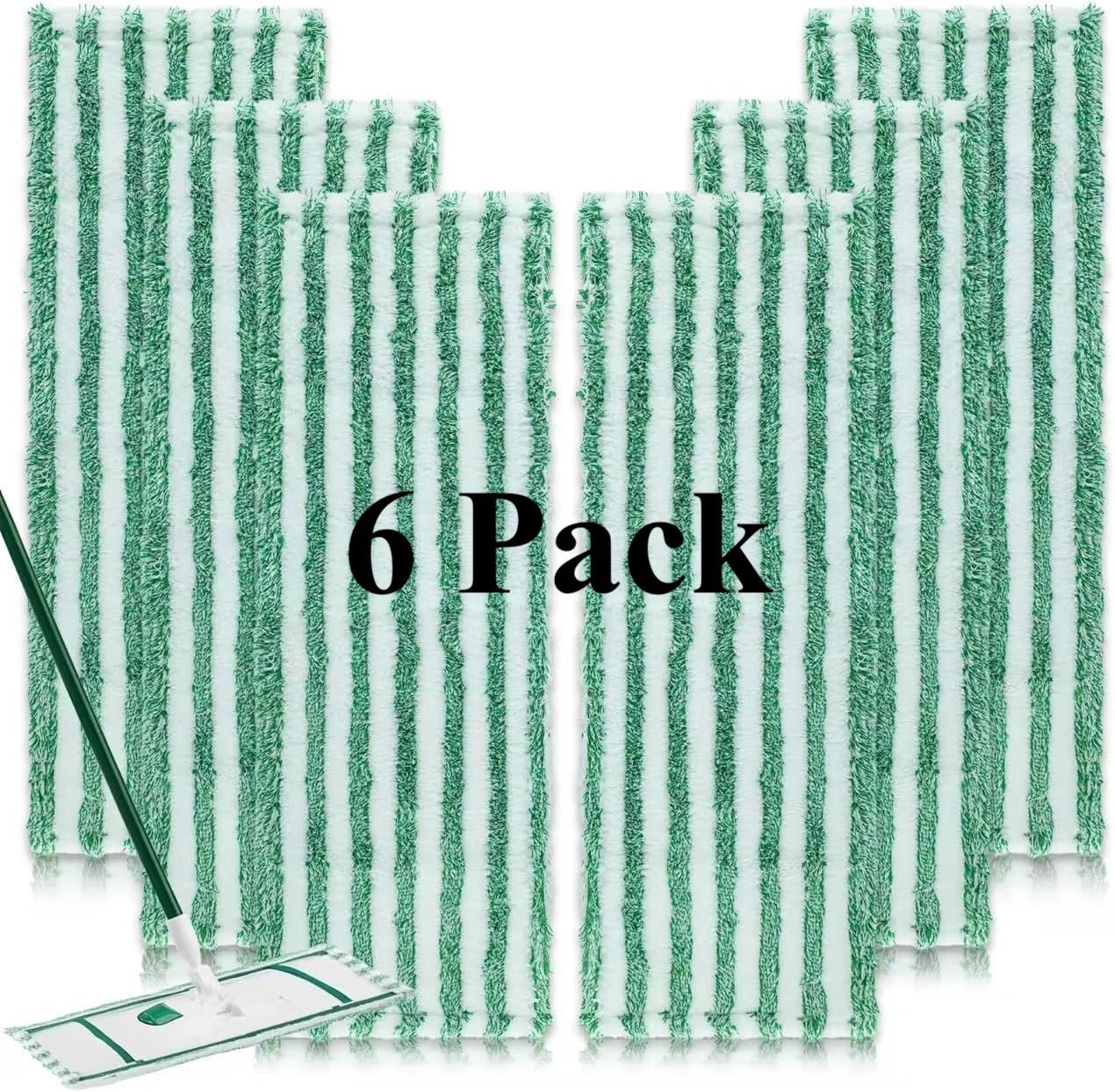 6 Pack Microfiber Mop Head Pads for Libman Wet Dry Mop Reusable Washable – NEW