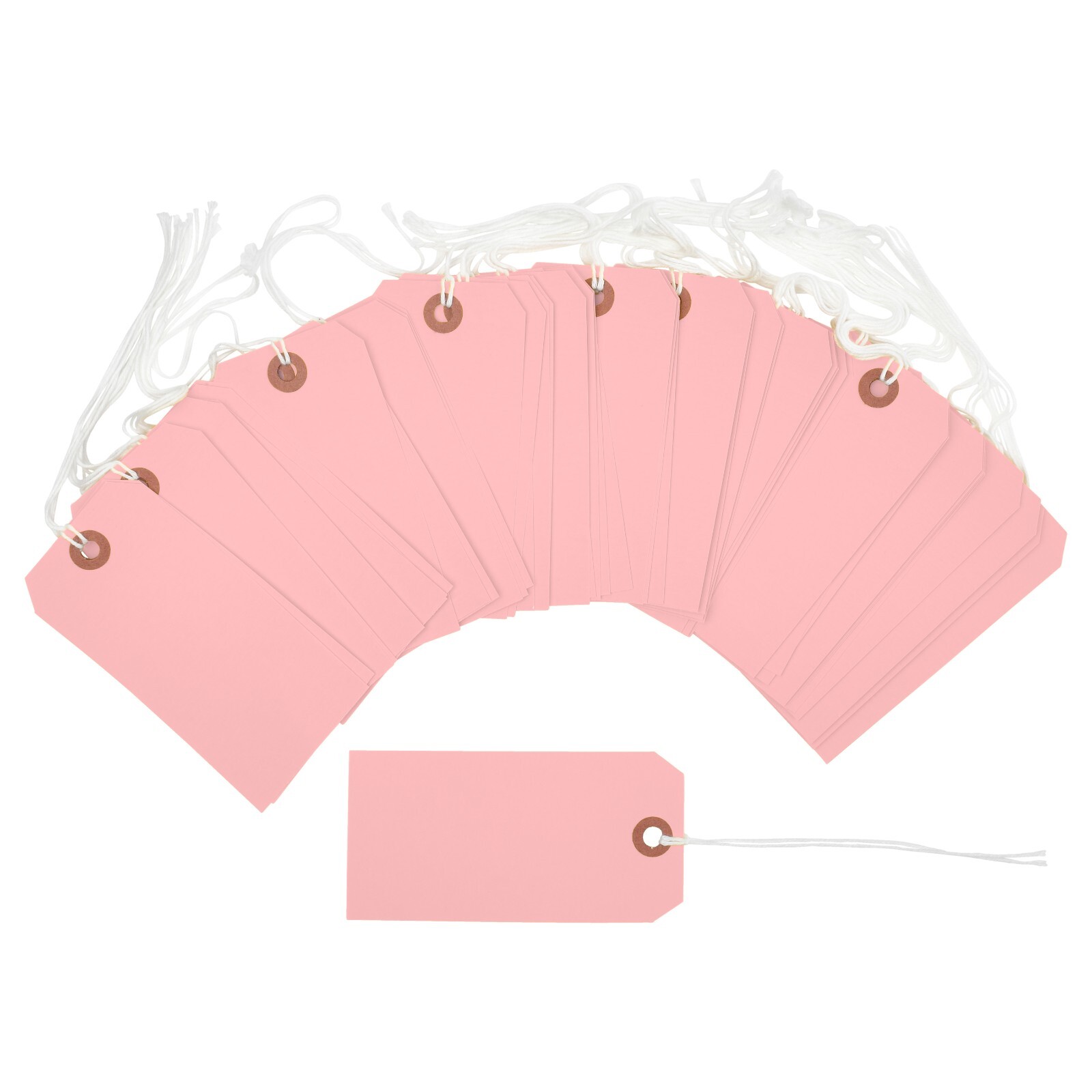 100 Pink Tags 4 3/4″ x 2 3/8″ Size 5 Inventory Shipping Hang Tag with String