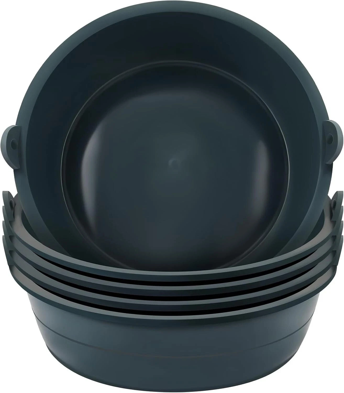 5 Pcs Feeder Pan, 3 Quart Ox Tendon Feed Pan Utility Horse Feed Bucket Rubber