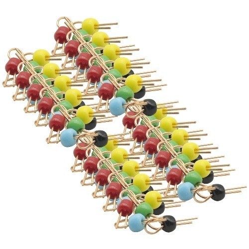 Black Yellow Blue Green Red Gold Tone PCB Test Point Pins 100Pcs Breadboard