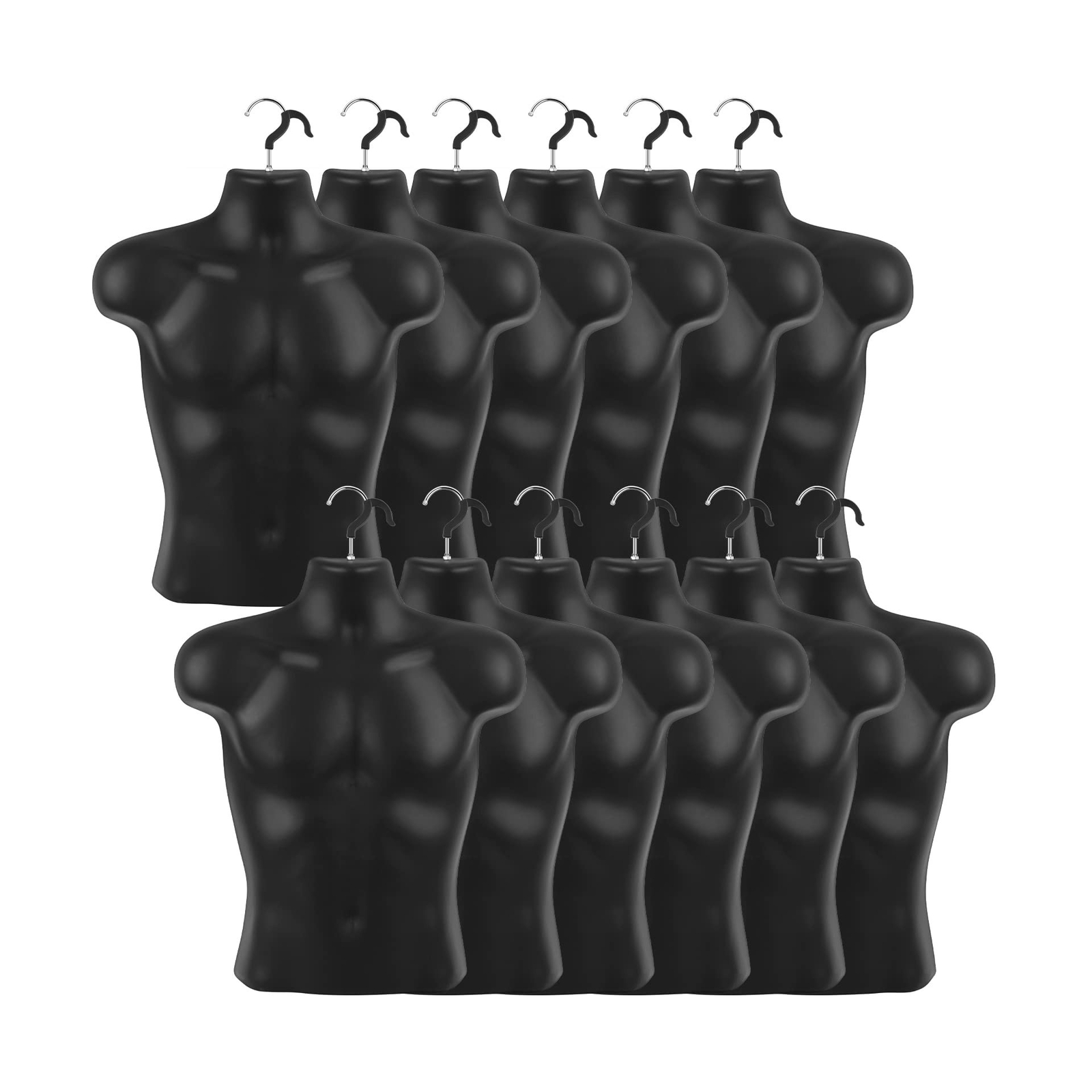 Lallisa 12 Packs Male Mannequin Torso Dress Form Tshirt Display Half Maniquin…