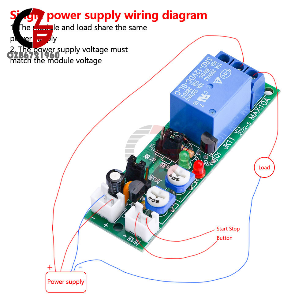 5V 12V 24V DC Infinite Cycle Delay Timer Relay Turn On-off Switch Loop Module