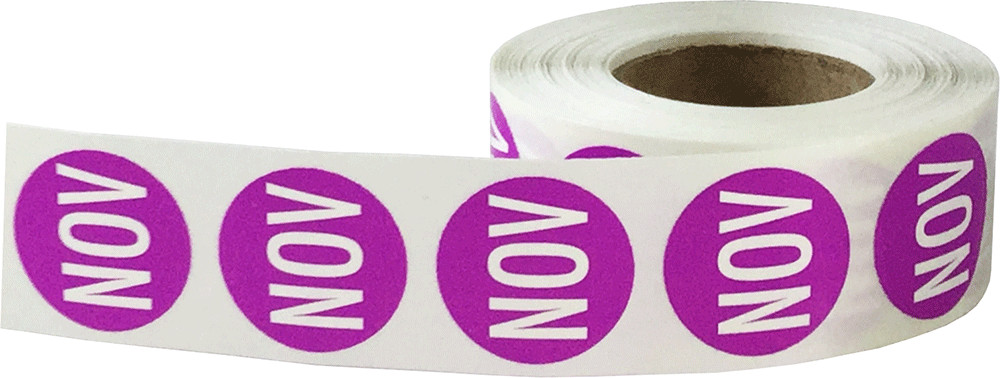 Months of the Year Jan – Dec Stickers | 0.75″ Round | 500 Pack | Pick a Month