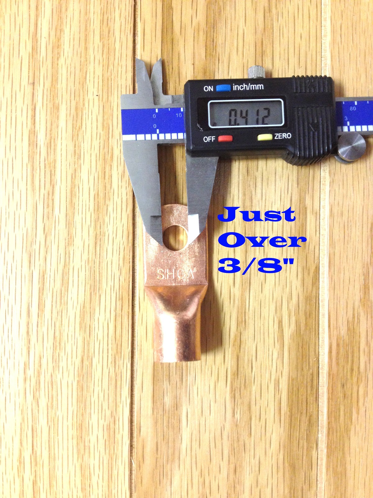 10 2/0 Gauge Copper Ring Terminals w/ BLUE & BLACK Heat Shrink Tubing Lugs 3/8″