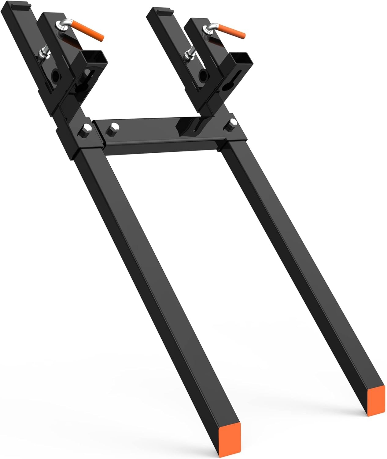 2000Lbs/4000Lbs 43/60″ Tractor Clamp On Pallet Forks Bucket W/ Stabilizer Bar