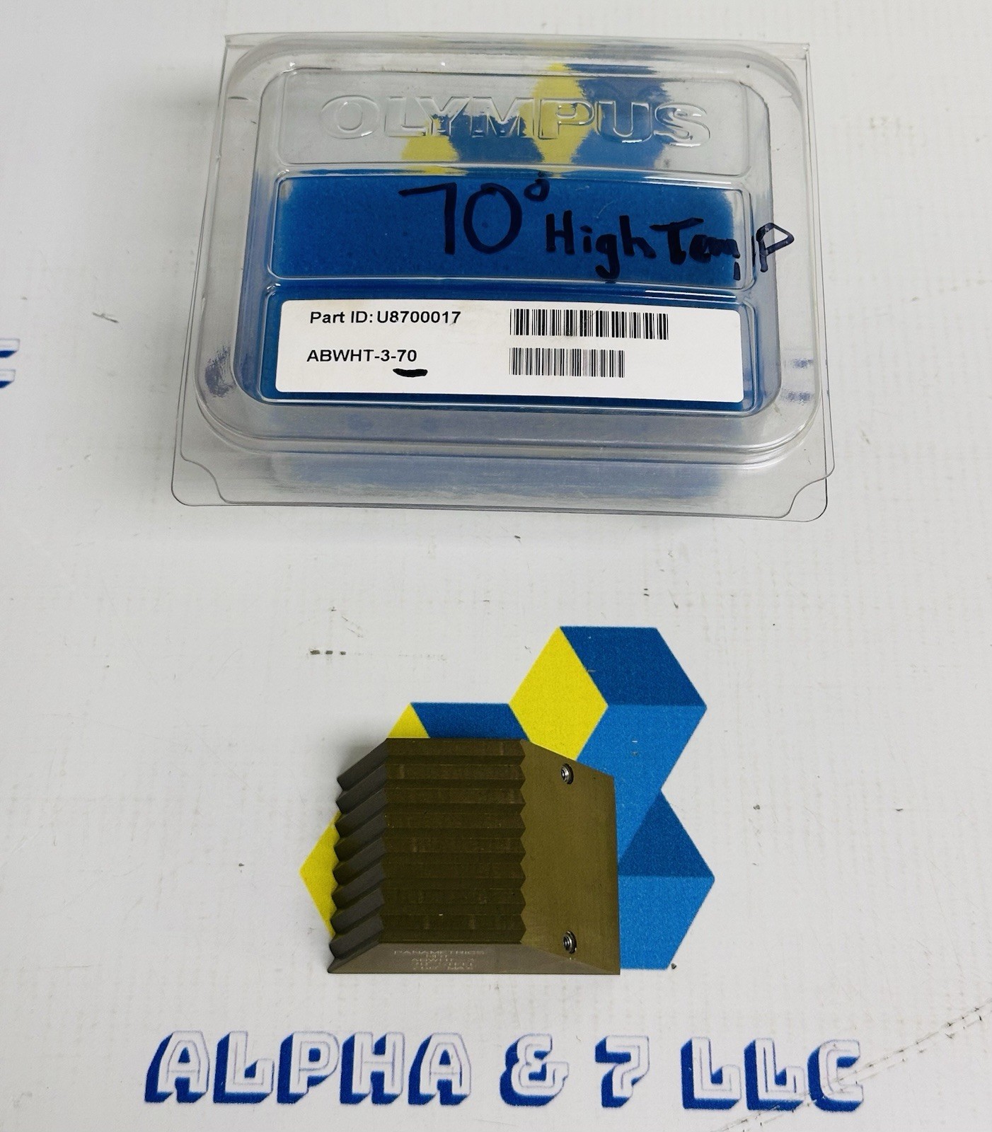 Olympus Panametrics ABWHT-3 70° Angle Beam Ultrasonic Transducer Wedge