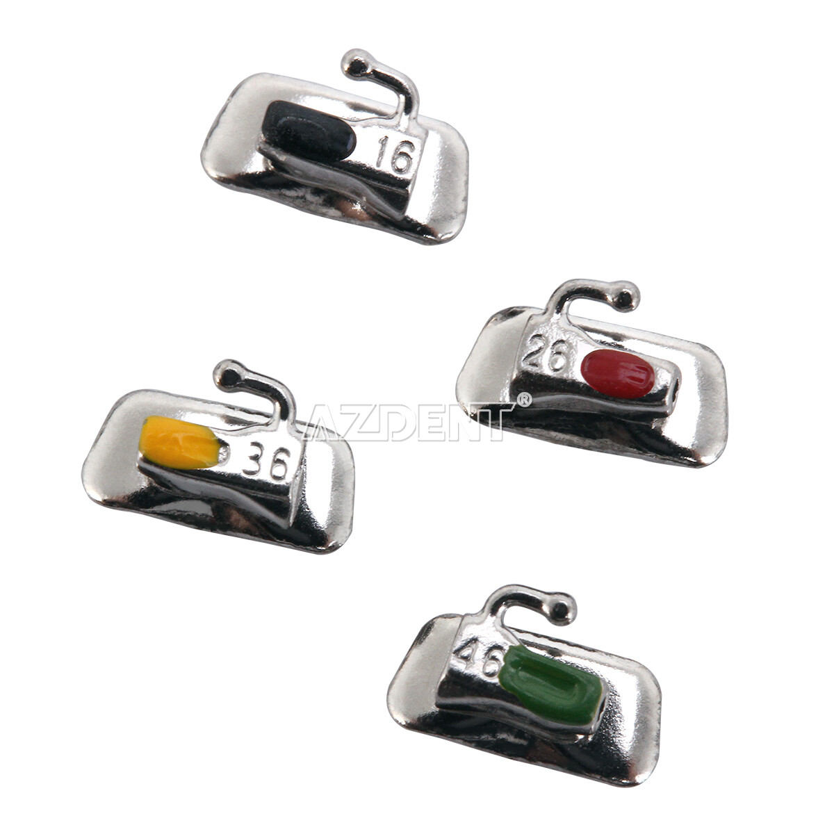 AZDENT Dental Orthodontic Buccal Tube 1st 2nd Molar Bondable Roth MBT 022 018