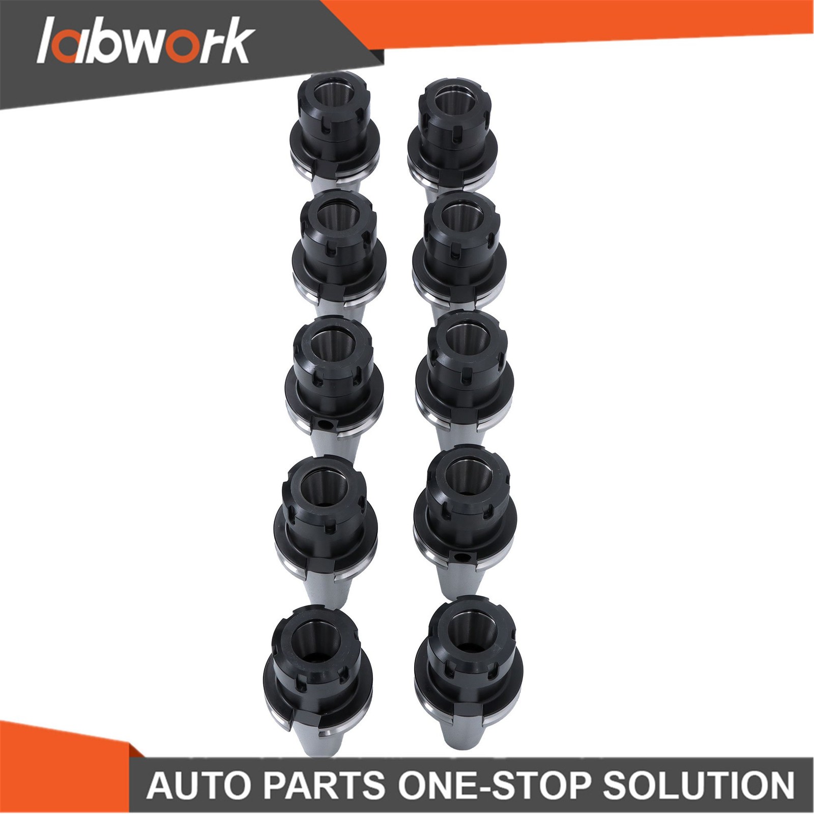 Labwork 10pcs CAT40 ER32 Collet Chuck Set 2.76″ 70mm CNC Milling Tool Holder