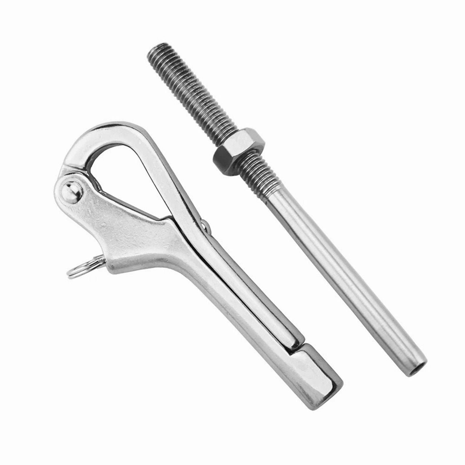 3 Inch Overall Length 316 Stainless Steel Openable Pelican Hook Shackle M6 Bolt