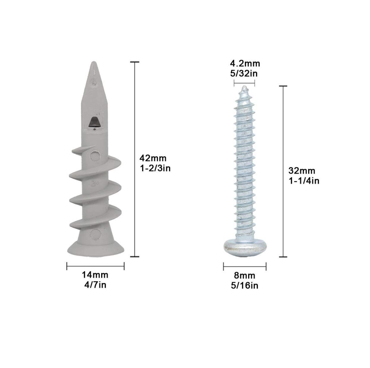 Anclajes De Plastico Autoperforantes Para Paneles Yeso Con Tornillos Tornillos