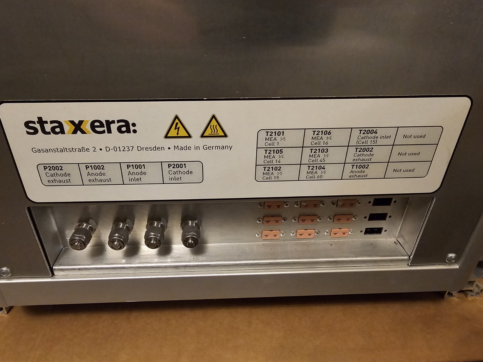 Staxera SOFC Integrated Stack Module 1.1kW Solid Oxide Fuel Cell 60 Cells Mk200