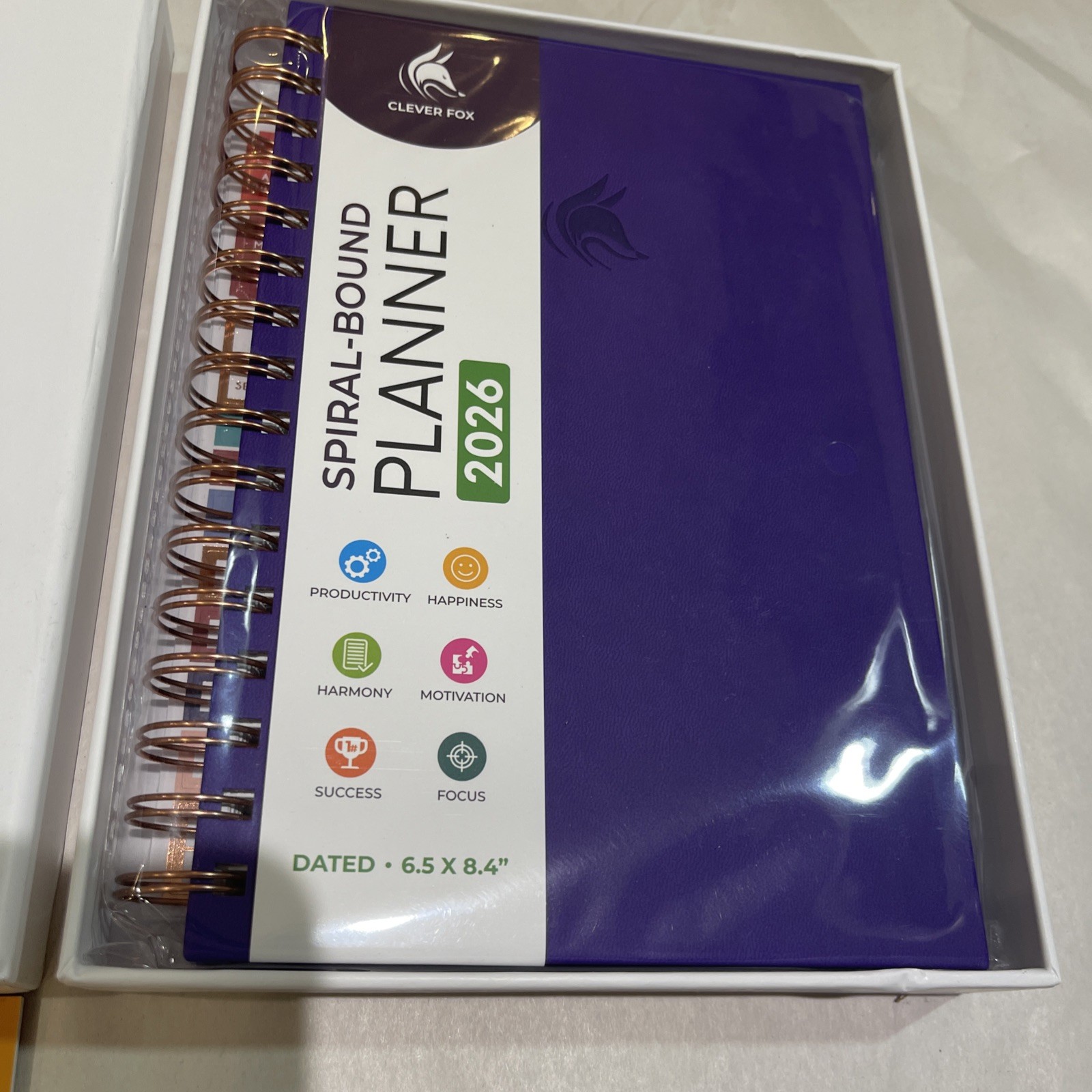 Clever Fox 2026 Dated Planner with Tabs Weekly & Monthly Spiral Planner New