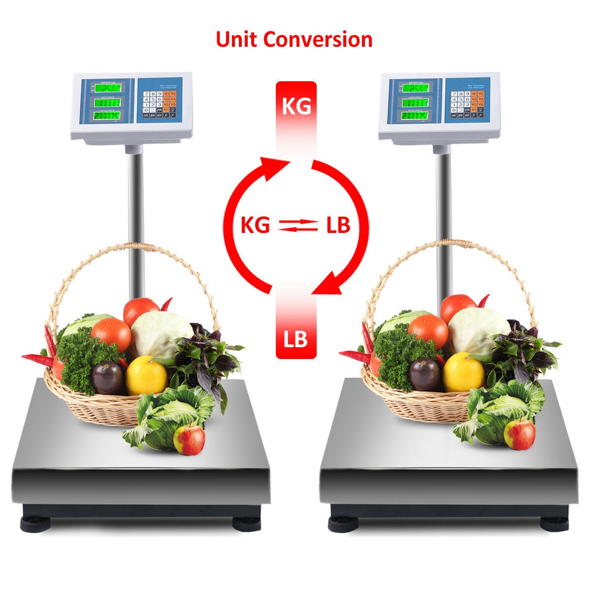 660lbs Weight Computing Digital Floor Platform Scale Postal Shipping Mailing