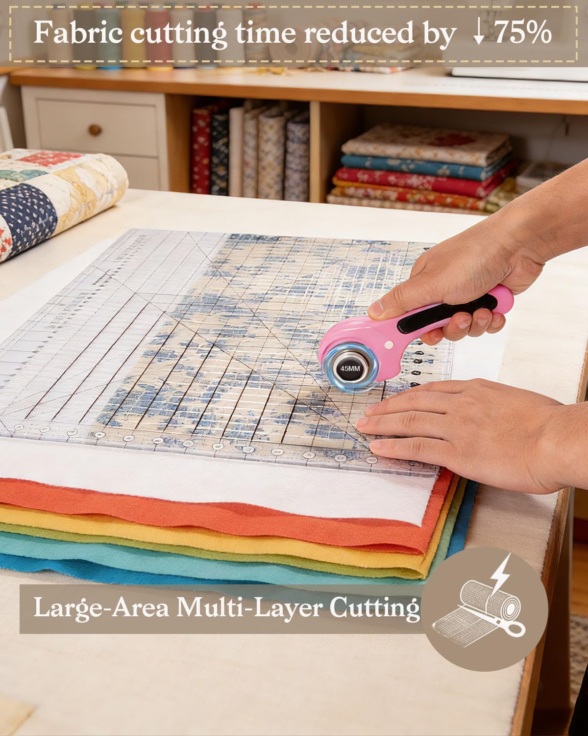 Clear Stripology XL Quilting Ruler 17.75″ x 22″ with Non-Slip Acrylic