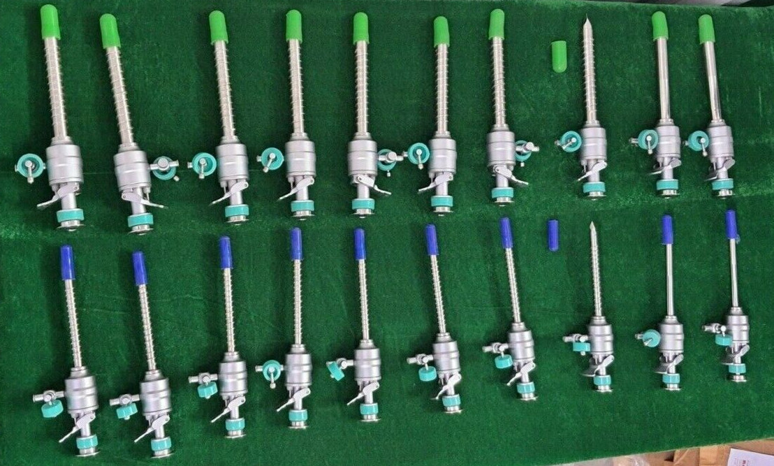 20pc Laparoscopic Spiral Trocar Cannula 5mm/10mm Endoscopy Surgical Instruments