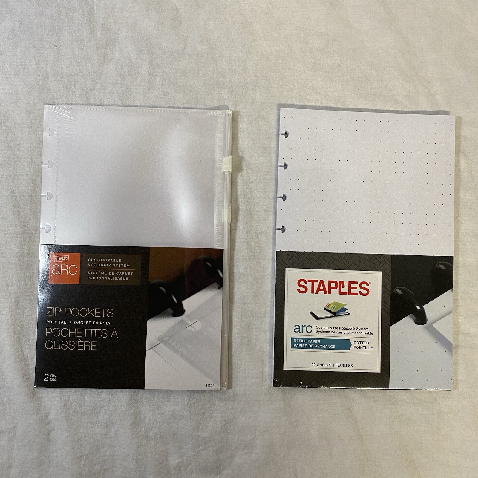 Martha Stewart Linen Junior Discbound Notebook MS102E 6.5X9 Faux Leather Gold