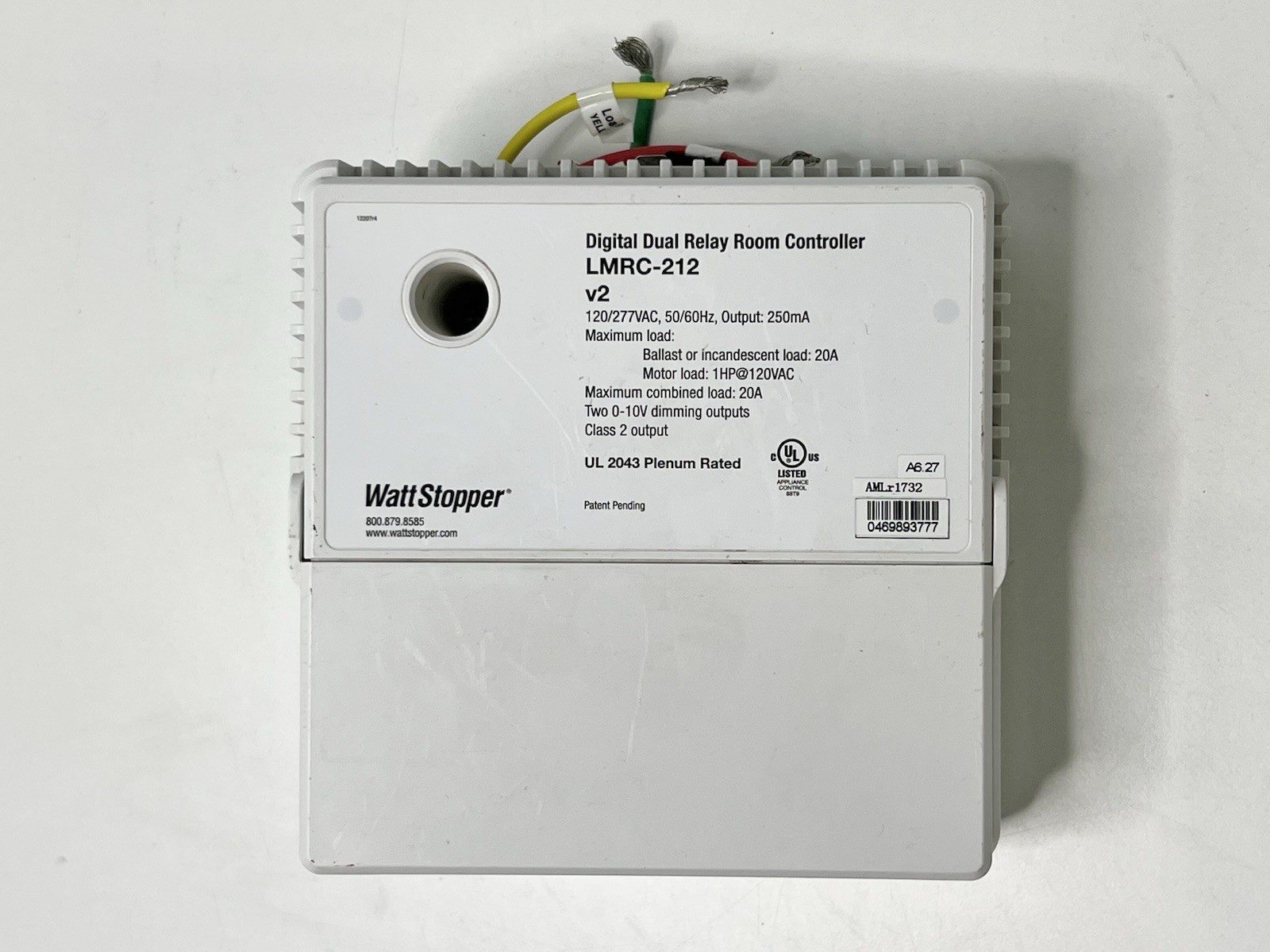 Wattstopper LMRC-212 v2 Digital Dual Relay Room Controller 120-277V DLM Network